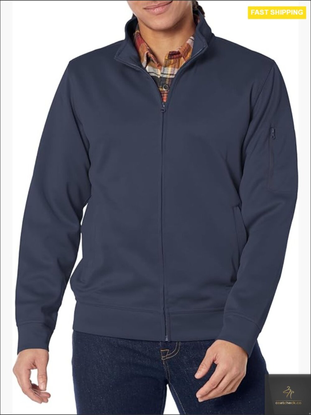 Performance Full Zip Jacket Lightweight Breathable Active Sport Track Layer